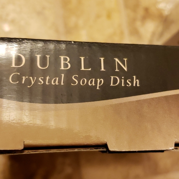 New Godinger Dublin Crystal Soap Dish - Picture 2 of 4